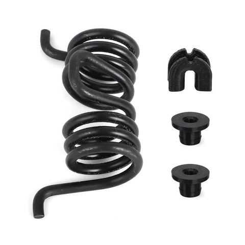 Clutch Torsion Return Spring And Bushing Kit For Toyota 4Runner 1996 To 2002, Tacoma 1995 To 2004, Tundra 2004 To 2006 Replacement Parts 90949-03022 90386-05018 90389-05017 Iron And Rubber Black Finish showing spring and bushings
