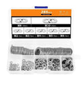 285 Piece Stainless Steel Fender Washer Kit M2 To M10 Flat Round Washers in organized storage box for DIY and home repairs