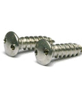 Rock Solid 18 8 Stainless Steel Security Oval Head Sheet Metal Screws Heavy Duty Tamper Resistant Fasteners close-up view.