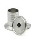 Sanitary Stainless Steel Hose Barb to Tri Clamp Pipe Fittings Boss Grade Range 6mm Barbs with 0.5 Inch Clamp Ends SS304 316L