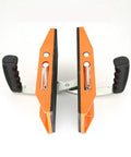 Heavy Duty Double Handed Stone Carrying Clamps With Grippy Rubber Handles For No Sweat 1.77 Inch Granite, top view showing rubber grips.