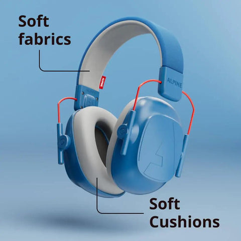 Kid Friendly Noise Canceling Headphones For Concentration And Hearing Protection, 22dB Sound Reduction, blue child model