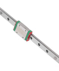 Compact Linear Rail Slide for Industrial Use With High Load Bearing Steel, Quiet Low Friction Movement, Interchangeable Carriage, Built Tough for Solar Equipment and Precision Positioning; silver rail with carriage