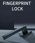 Smart Biometric Door Lock With Fingerprint Keyless Handle For Home Use shown from the side, sleek black design, ideal for bedrooms.