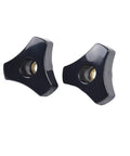 Two black M8 nut handles for Pro Grade T Track And Rail Accessories For Woodworking Tables And Saws DIY Friendly Sliding Jig Fixtures