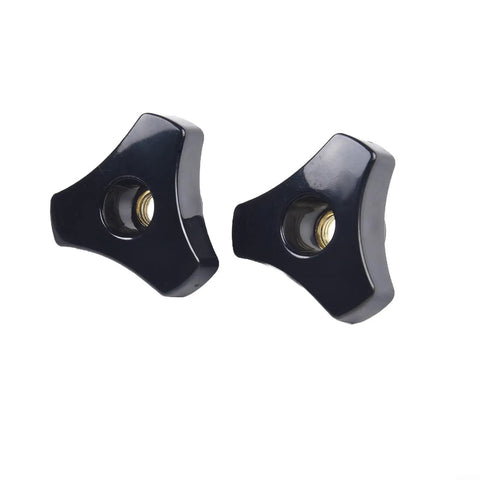 Two black M8 nut handles for Pro Grade T Track And Rail Accessories For Woodworking Tables And Saws DIY Friendly Sliding Jig Fixtures