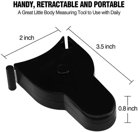 Three Piece 60 Inch Body Measuring Tape Set with Self Tightening Retractable Dual Sided 150cm Gauge Close-Up
