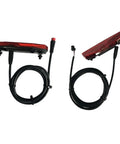 Top Shelf LED E-Bike Rear Light That Rocks 36V And 48V Systems Perfectly For Night Riding With Super Bright Red LEDs To Keep You Safe On The Streets While Making Sure Traffic Sees You From Way Down The Road., red ABS plastic e-bike rear light with 120cm cable
