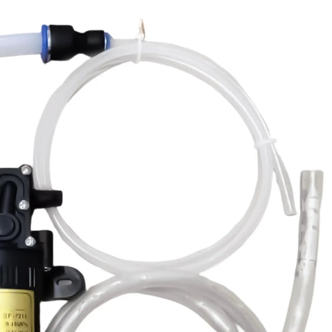 Powerful 12V Self-Priming Oil Transfer Pump For Quick Car And Truck Fluid Extraction At Home Or Shop With Heavy Duty Build for smooth siphons, featuring durable tubing.