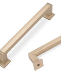 Champagne Bronze Cabinet Handles Set of 10, 5 Inch (128mm) Drawer Pulls, side view
