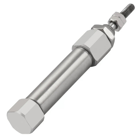 Stainless Steel Slim Air Pneumatic Cylinder CDJ2B 10-20 With M5 Port, 10mm Bore, 20mm Stroke, Double Acting Single Rod Actuator