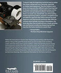 Back cover of Tool & Cutter Sharpening for Home Machinists; blue cover, grinding-rest photo, Fox Chapel Publishing logo