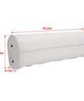 Replacement Seat Backrest For 8WD159 Swingback Cooler Seat 50 Quart Pontoon Boat Fishing Yacht White Plastic Universal Back Cushion, 28.15x8.66 inches