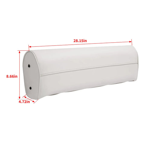 Replacement Seat Backrest For 8WD159 Swingback Cooler Seat 50 Quart Pontoon Boat Fishing Yacht White Plastic Universal Back Cushion, 28.15x8.66 inches