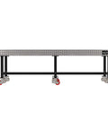 Industrial Mobile Welding Table With Precision Laser Cut Grid And Smooth Locking Casters For Easy Shop Rolling, 120W x 48D.