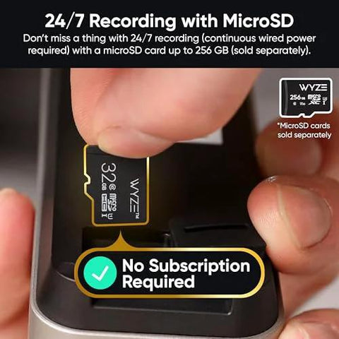 Person inserting microSD card into Battery Powered Video Doorbell Camera With 1-To-1 Head-To-Toe View, HD Plus 1536x1536.