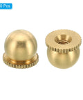 Brass M4x0.7 Finial Lamp Knob Caps Set Of 10 No Tool Needed Screw On Nut Handles For Lighting Furniture And Cabinets 11mm Ball Finials