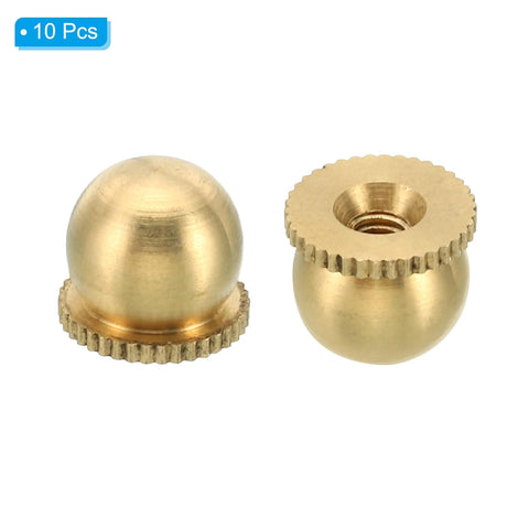 Brass M4x0.7 Finial Lamp Knob Caps Set Of 10 No Tool Needed Screw On Nut Handles For Lighting Furniture And Cabinets 11mm Ball Finials