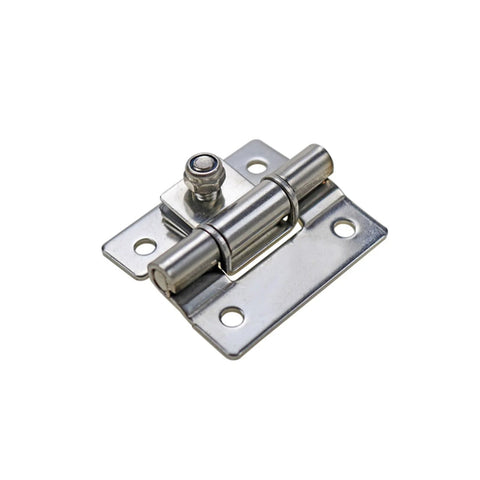 Adjustable torque hinge, stainless steel, heavy-duty industrial, 1pc base plate with four mounting holes