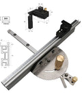 Heavy Duty Aluminum Miter Gauge With Extended Fence For Table Saw, 450mm, precise cuts, features brass locking knob.