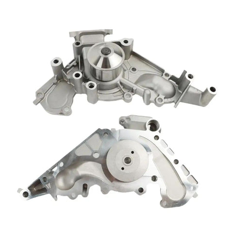 Premium Engine Timing Belt Kit With Water Pump Fit Toyota Tundra 4Runner Sequoia Land Cruiser SC430 GX470 LX470 LS430 2002 2010 silver aluminum water pump housing