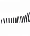 Roll Pins Assortment Kit Slotted Hollow Dowel Pins 450 Pcs For Auto Mechanical Workshop Pro Grade Gearhead Approved Repairs Durable Spring Steel With Black Oxide Finish arranged in size order