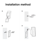 Installation method for Rock Solid Solar Wall Lights With Up And Down Next Level Glow, showing mounting process step by step.