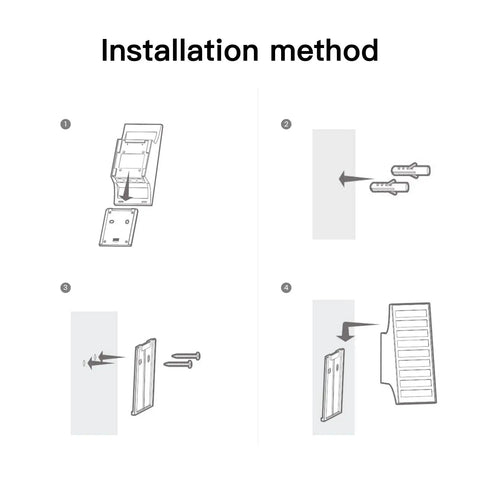 Installation method for Rock Solid Solar Wall Lights With Up And Down Next Level Glow, showing mounting process step by step.
