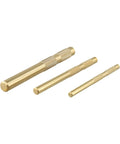 Three Pack Beefy Brass Drift Punch Set Non Sparking Pin Remover Soft Metal Alignment Tools For Auto Repair And Woodworking