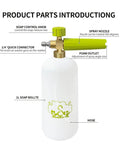 Beast Mode Heavy Duty Foam Cannon Snow Foam Lance With Quick Release Adjustable Nozzle For Car Wash Up To 3400 Psi 1 liter bottle