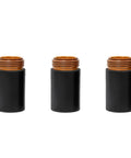 Three Pack Plasma Cutter Retaining Caps For 45PX 65 85 105 HRT MRT Torches, Durable, Easy Replacement Consumables For Reliable Cuts, 220854 Direct Fit shown