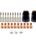 25 Piece Plasma Cutter Consumables Set For PCH-10 And 1-8000 Series Including Electrodes Nozzle Tips Shield Cups Swirl Rings Accessories
