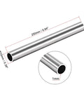 Side view of uxcell 304 stainless steel round tubing, 10 mm OD, 1 mm wall, 250 mm long, seamless, 2 pcs