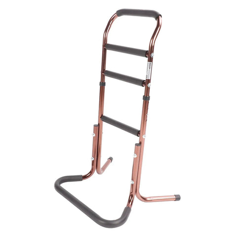 Bedside Auxiliary Rail With 4 Padded Handles For Seniors And Pregnant Women, Ergonomic Support To Help Getting Up From Sofa Or Chair, Durable Aluminum Alloy, Portable Fall Prevention Bed Rail