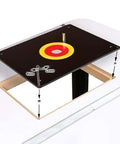 Dead On Accurate Nine By Twelve Inch Router Table Insert Plate showing raising and lowering features, rigid base and smooth control.