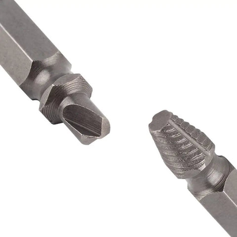 Super Cool 4 Piece Stripped Screw Extractor Kit That Lets You Bust Out Tough Damaged Bolts Fast With Any Drill And Make House Construction Work A Total Breeze. steel extractor bits close-up
