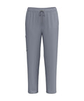 Women Housekeeping Uniforms And Nursing Scrub Sets With Utility Pockets Breathable V Neck Zipper Tops Paired With Comfy Drawstring Joggers gray jogging pants with utility pocket.