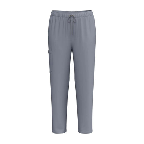 Women Housekeeping Uniforms And Nursing Scrub Sets With Utility Pockets Breathable V Neck Zipper Tops Paired With Comfy Drawstring Joggers gray jogging pants with utility pocket.