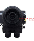 Front view of Time Clock Control Valve For Water Softener System Top Mounted Auto Regeneration Valve with 2.5 inch base size.