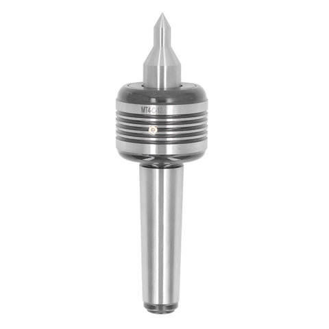 MT4 Live Center With Straight Shank Pro Grade Balance Beefy Ball Bearing Assembly, high carbon steel, 60 degree, lathe tailstock front view
