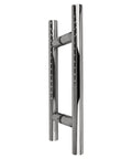 Slick Chrome 6 Inch And 8 Inch Ladder Style Pull Handles Three Quarter Inch Diameter Durable Cabinet And Drawer Hardware With Stock Finishes Plus Custom Finish Options, ladder-style pull handle, side view of chrome finish