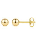 14K Gold Ball Stud Earrings For Women, Everyday Wear Go To Dainty Gold Earrings, Timeless Shine For Any Outfit, Comfortable Hypoallergenic Jewelry, Classic Gold Sparkle, Perfect Gift Idea, gold ball stud with butterfly back