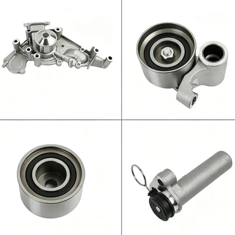 Tough As Nails Timing Belt Kit And Water Pump Assembly With Sealing Gasket For 4.0L 4.3L 4.7L Engines, shown with pulley and tensioner