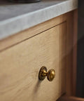 Dope Antique Brass Cabinet Knobs With Flowcrest Backplate on wood drawer, vintage inspired kitchen cabinet hardware