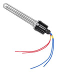 Ridiculously Reliable AC and DC Solar Water Heater With Sturdy Probe Tube and Corrosion Resistant Stainless Steel heating element with wires.