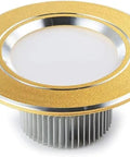 Recessed Lighting Housing Trim Kits Aluminum Embedded Panel Light for Home Indoor Gold, LED Ceiling spotlight with decorative trim