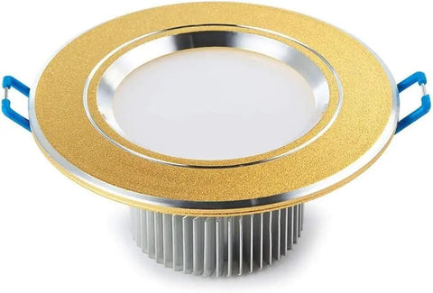 Recessed Lighting Housing Trim Kits Aluminum Embedded Panel Light for Home Indoor Gold, LED Ceiling spotlight with decorative trim