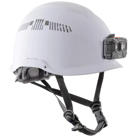 Vented Safety Helmet with Rechargeable Headlamp for At Height and Confined Space Work Lightweight Hard Hat with Mounts