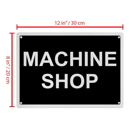 Top Tier Weatherproof Osha Machine Shop Sign 8X12 Inches Rugged Plastic Safety Wall Plaque For Pro Shops Uv Resistant And Will Not Dent Or Fade Keeps Your Site Locked And Loaded With Compliance Indoors And Out