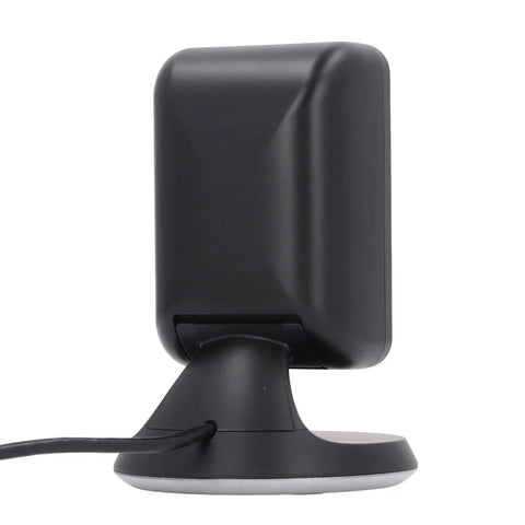Rear view of Hands Free 2D Barcode Scanner Omnidirectional Reader With USB Plug And Play For Retail And Libraries No Fuss Setup Fast Reliable Scanning Durable ABS Housing No Software Needed.